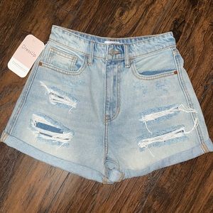 **SOLD** Distressed denim jean shorts